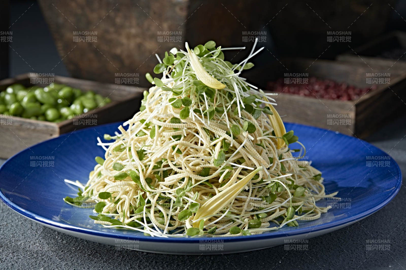 香椿苗凉拌干豆腐丝图片