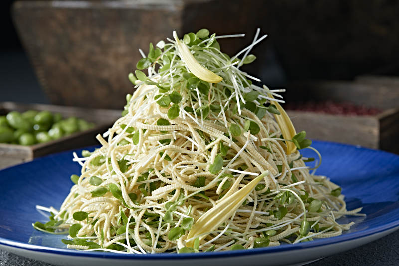 香椿苗凉拌干豆腐丝图片