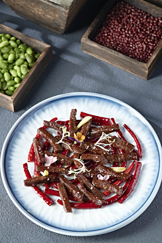 川味辣炒草原牛肉干图片