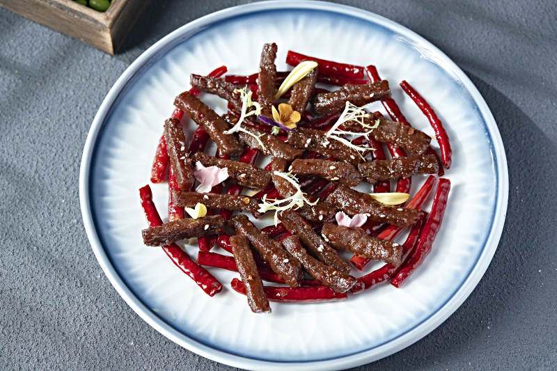 川味辣炒草原牛肉干图片