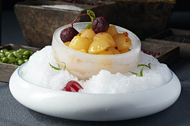 精美凉菜冰镇杨梅果沙棘雪梨图片