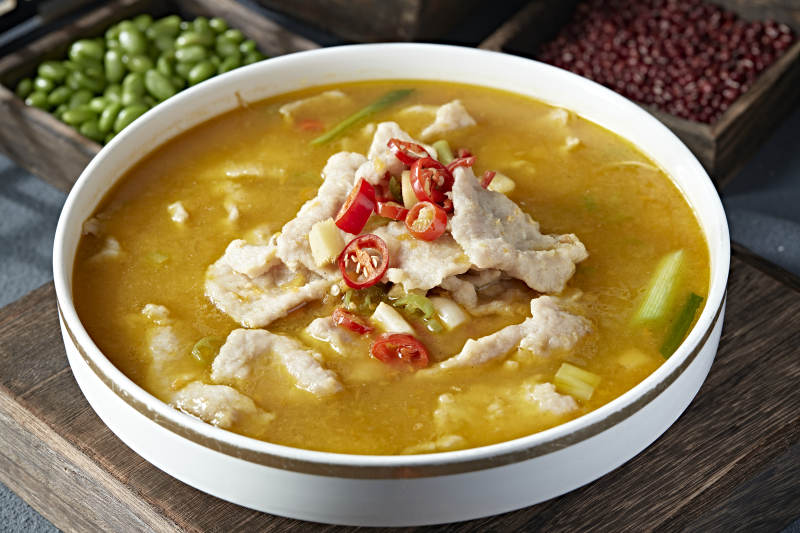 酸汤椒麻水煮猪肉片图片