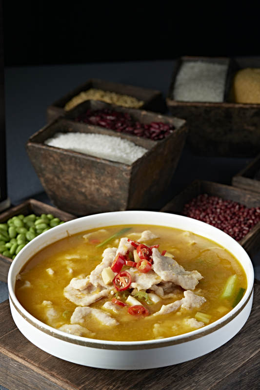 酸汤椒麻水煮猪肉片图片