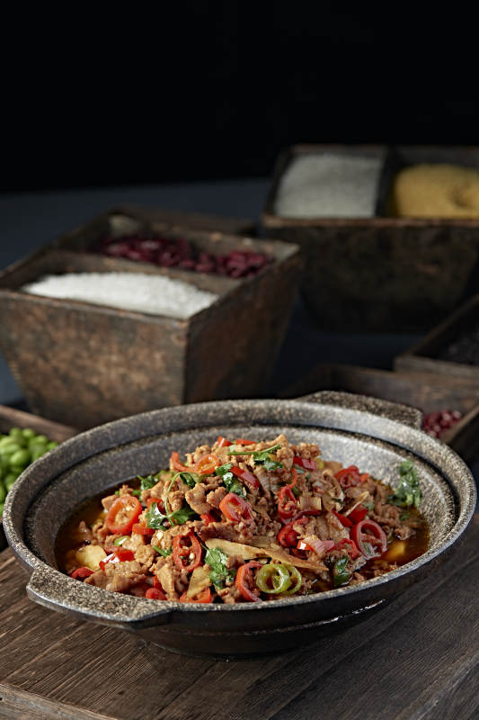 石锅湘味双椒小炒渣渣牛肉图片