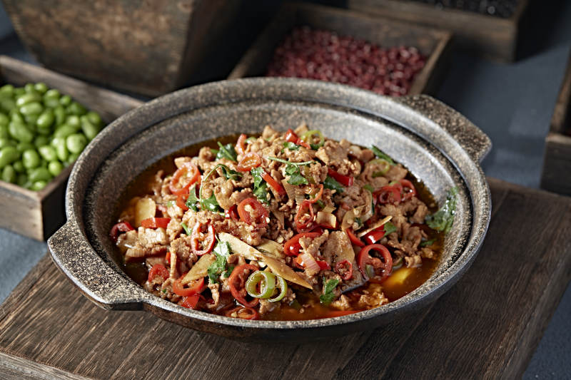 石锅湘味双椒小炒渣渣牛肉图片