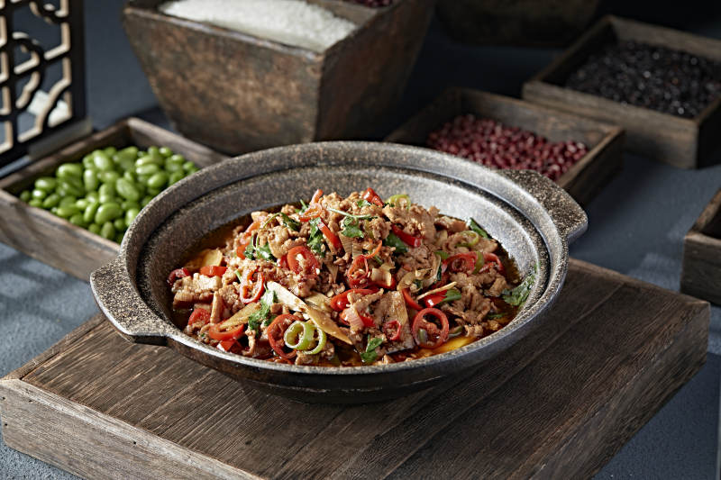 石锅湘味双椒小炒渣渣牛肉图片