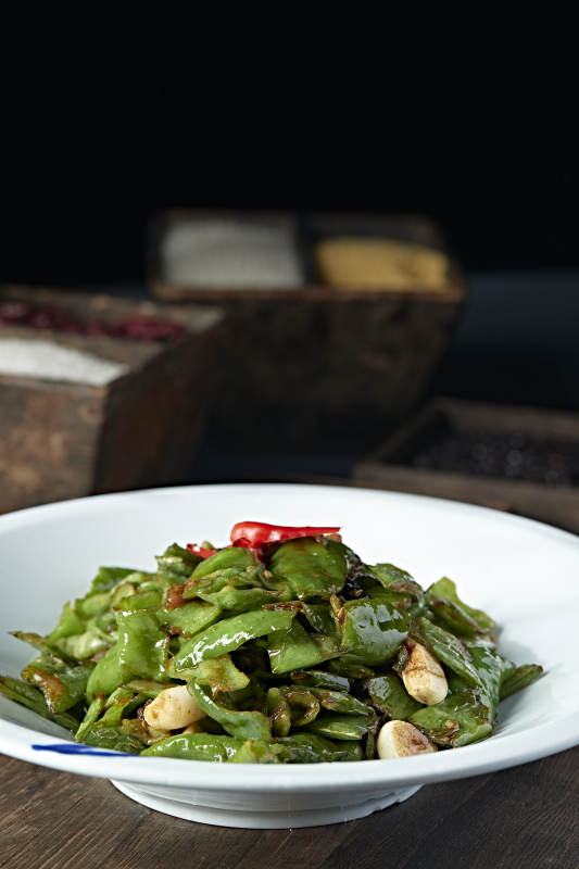 蒜香豆角爆炒青辣椒二荆条图片
