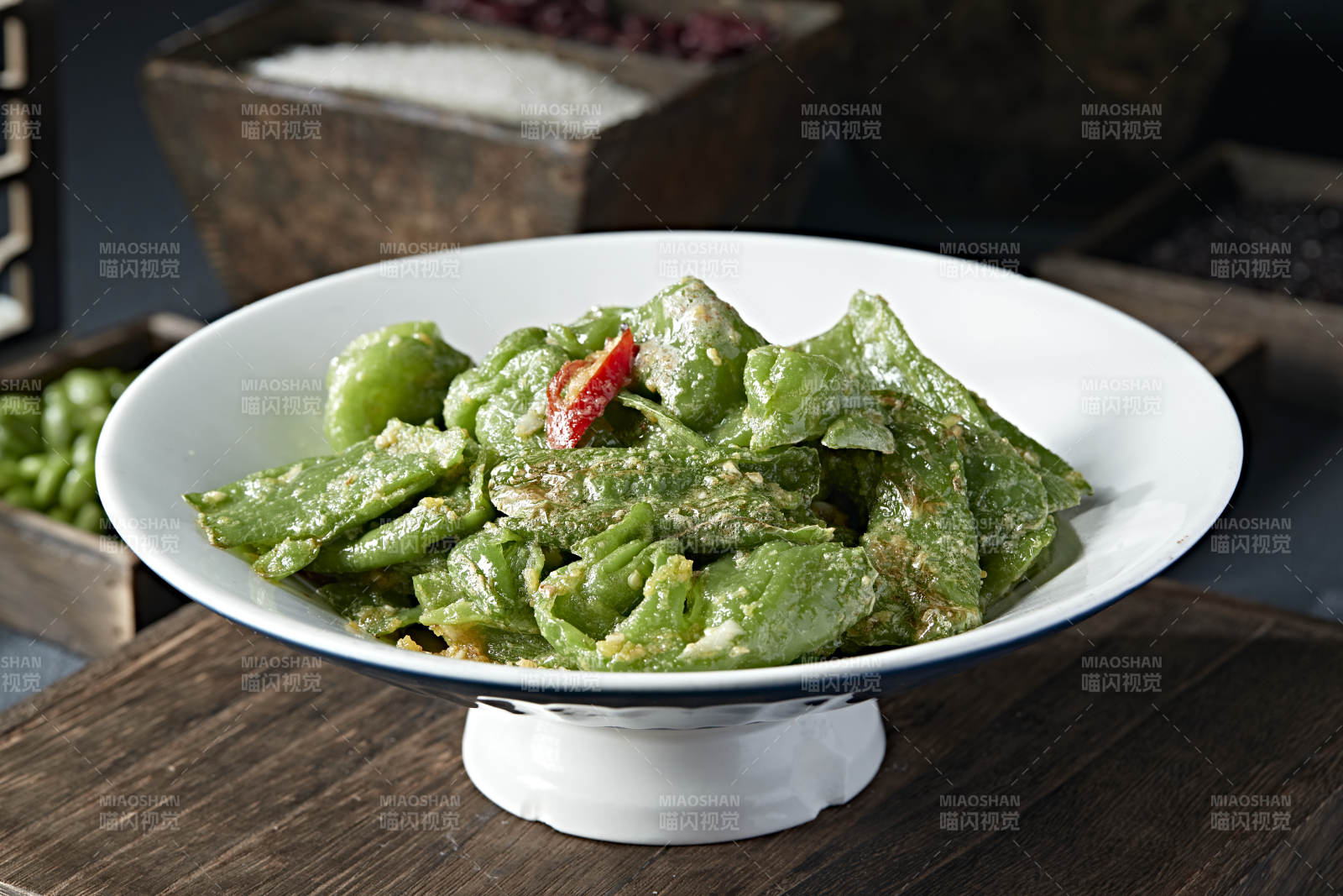 蒜末油炸冒泡虎皮尖椒图片