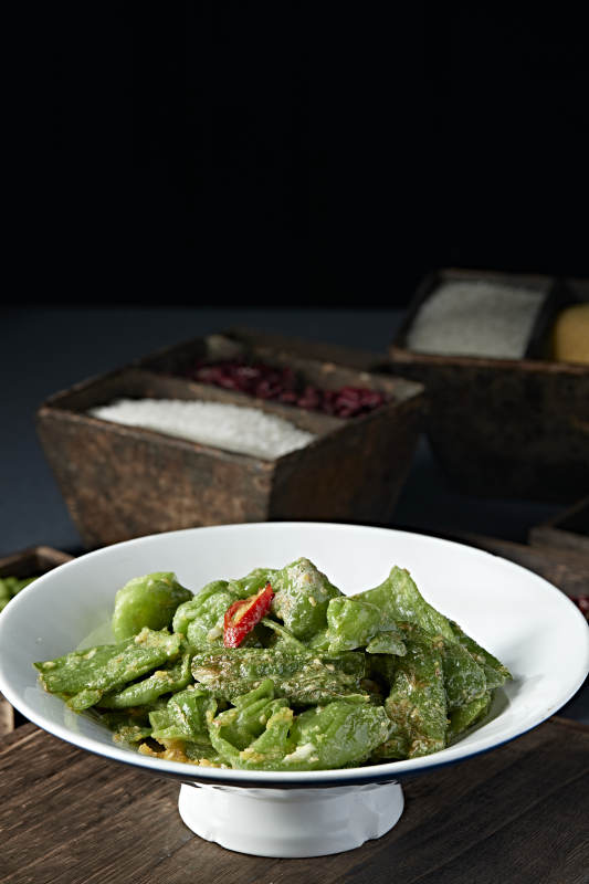 蒜末油炸冒泡虎皮尖椒图片