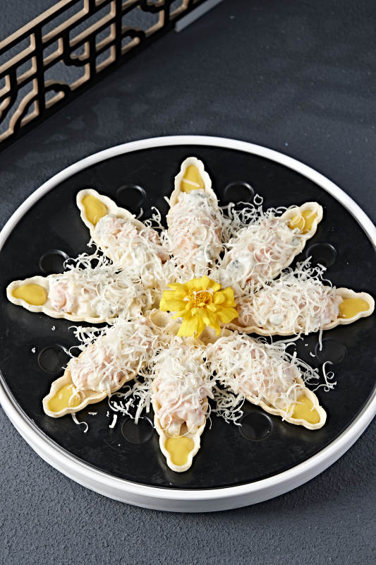 军舰水果沙拉芝士海虾仁图片