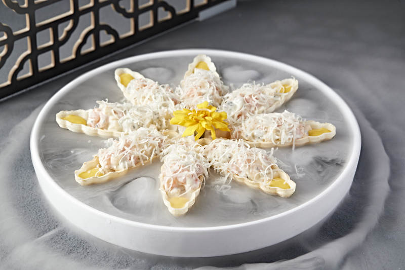 军舰水果沙拉芝士海虾仁图片