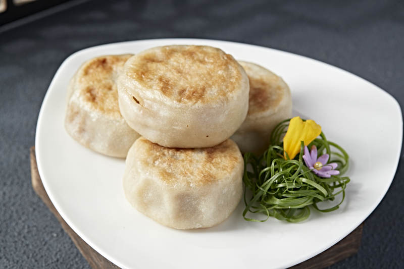 清真美食油煎羊肉馅门钉饼图片