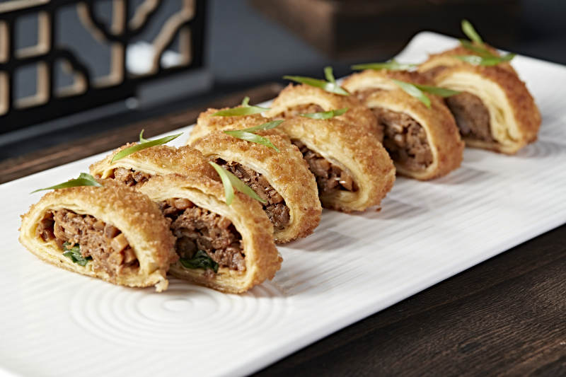 香煎鸭肉丝鸡蛋玉子烧卷图片