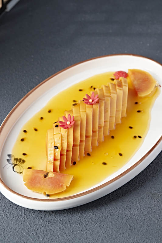 蜂蜜百香果汁腌木瓜片图片