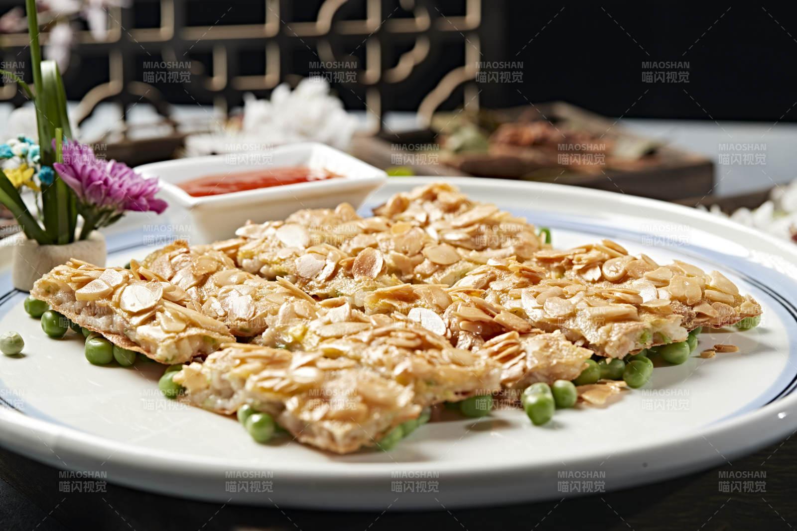 香煎虾泥杏仁饼图片