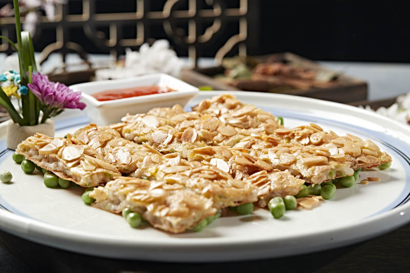 香煎虾泥杏仁饼图片