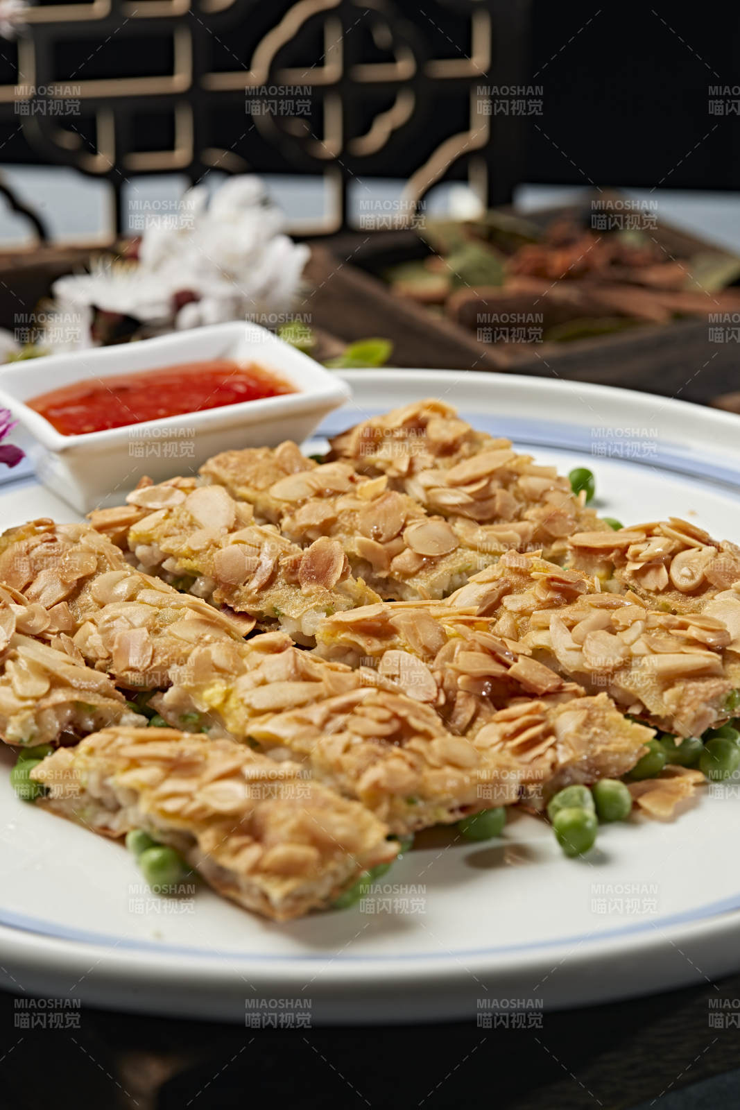 香煎虾泥杏仁饼图片