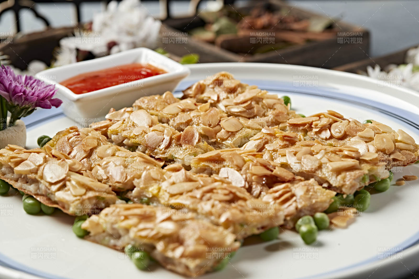 香煎虾泥杏仁饼图片