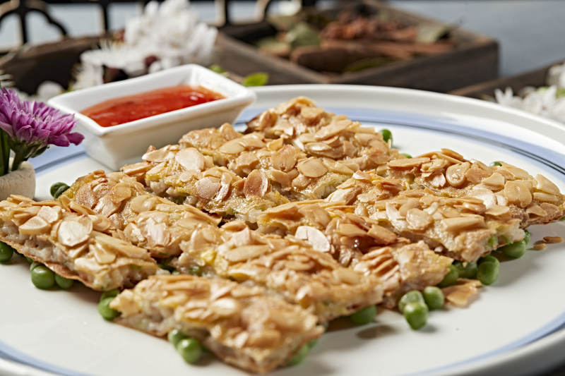 香煎虾泥杏仁饼图片