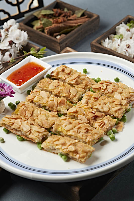 香煎虾泥杏仁饼图片
