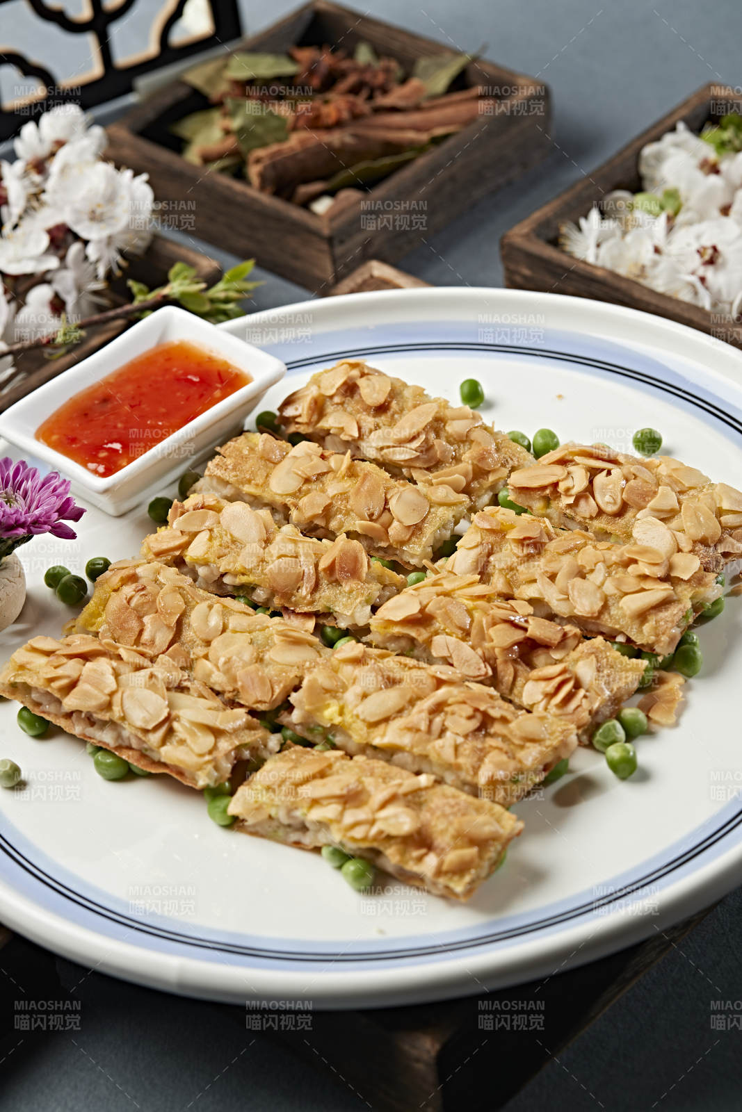 香煎虾泥杏仁饼图片