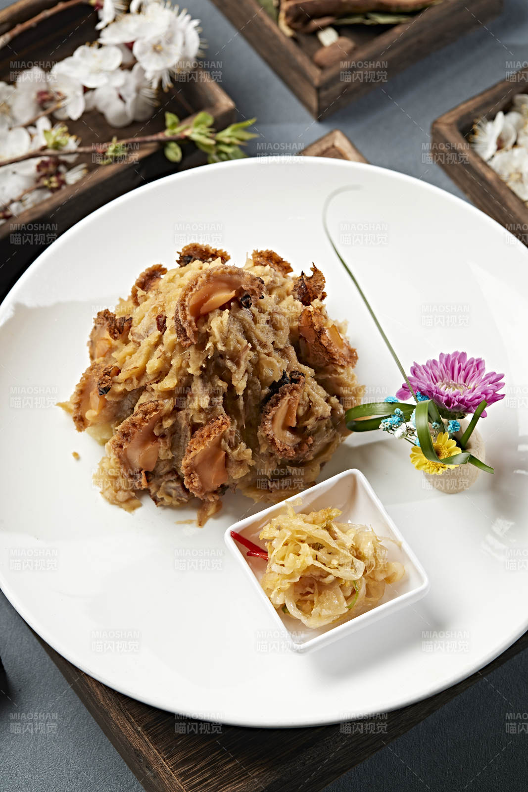 张垣名菜口菜酸菜土豆焖鲍鱼图片