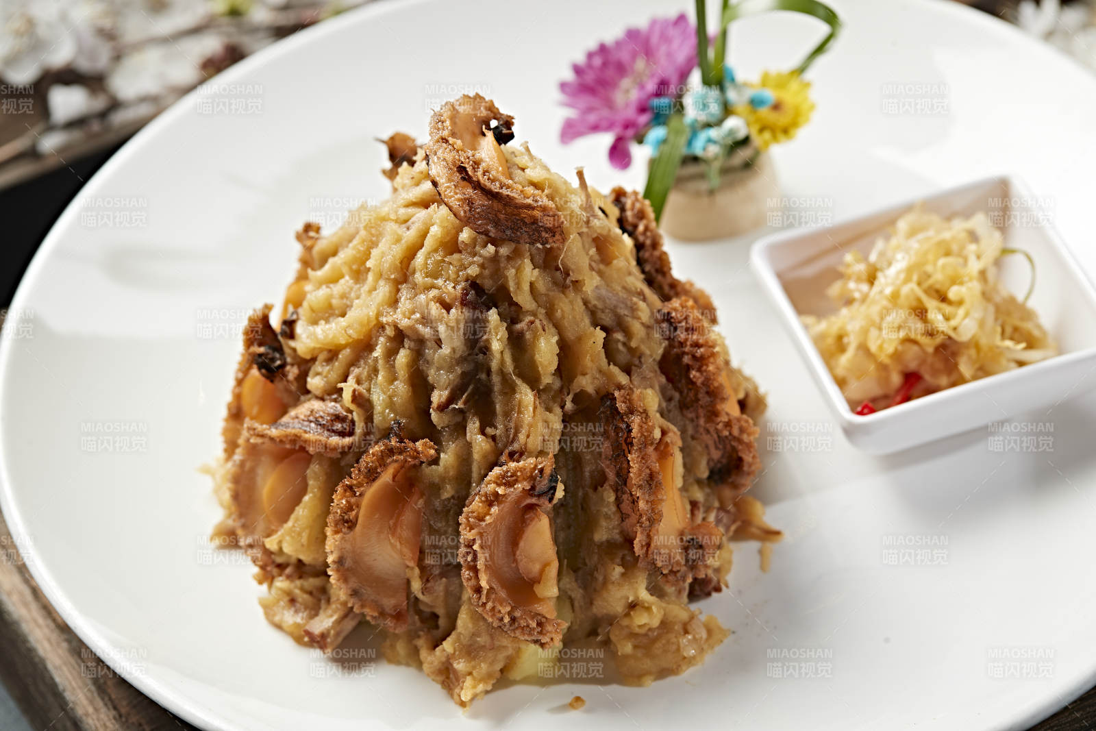 张垣名菜口菜酸菜土豆焖鲍鱼图片