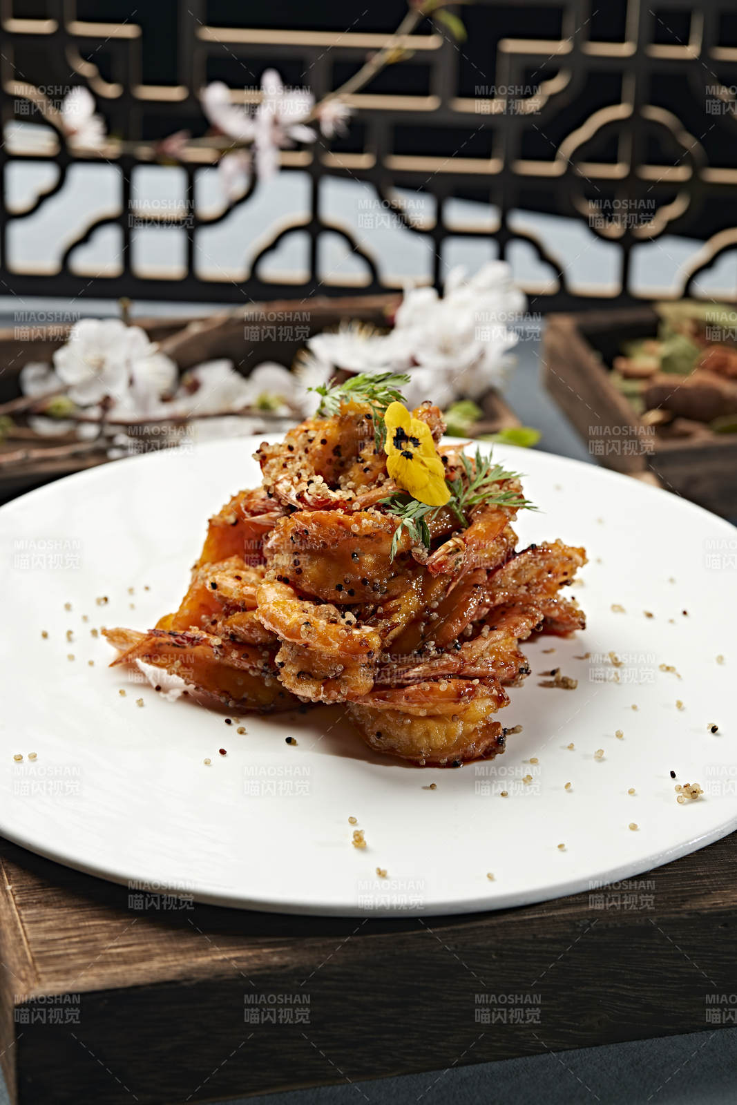 咸蛋黄芽菜水晶粉炒鱿鱼须图片