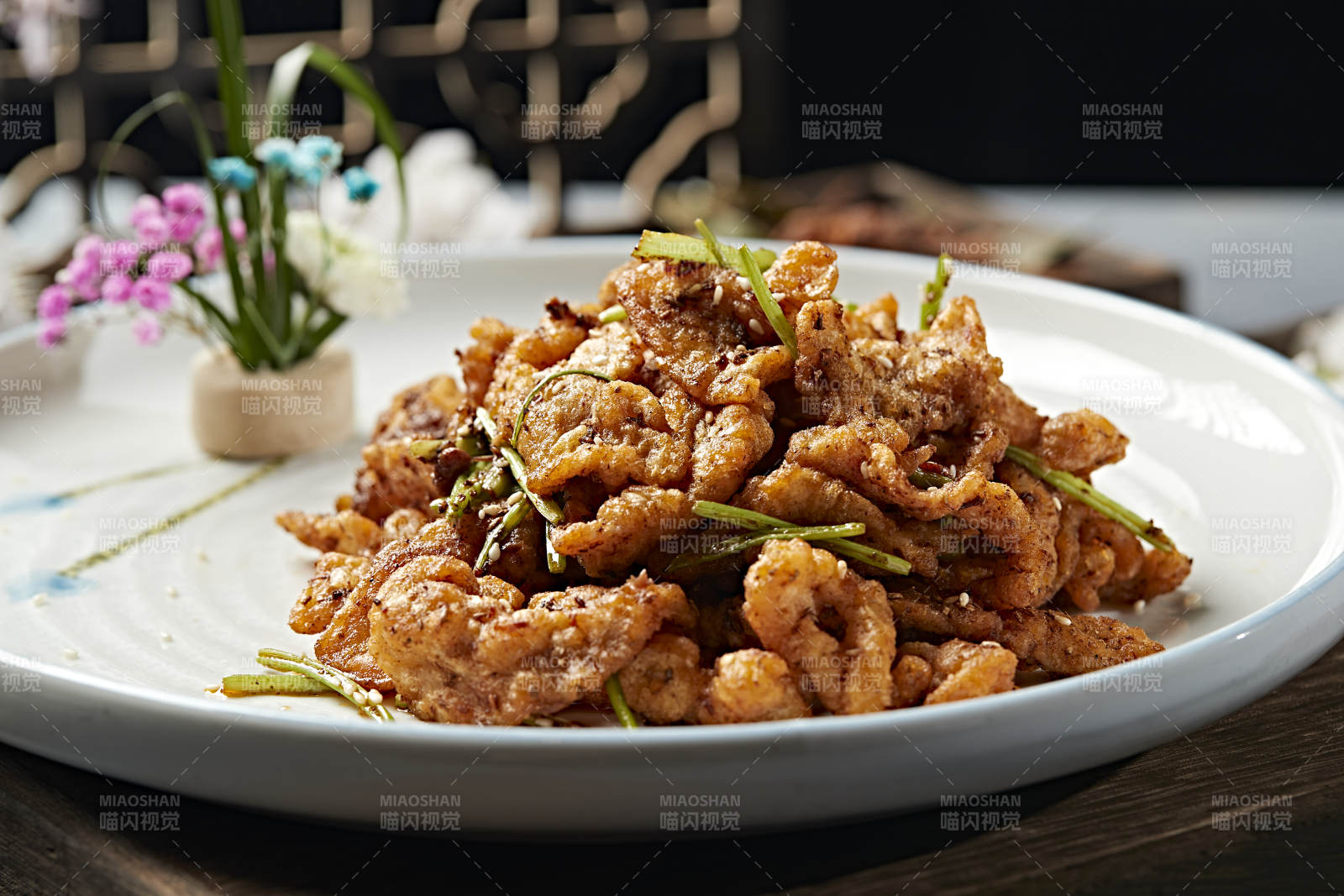 香炸孜然黄牛肉图片