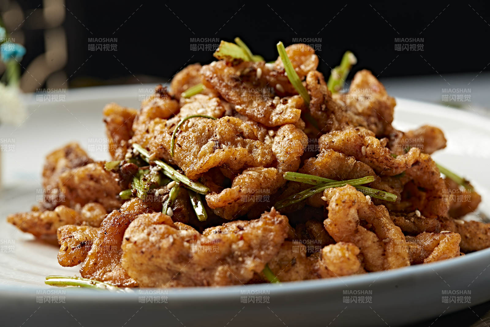 香炸孜然黄牛肉图片