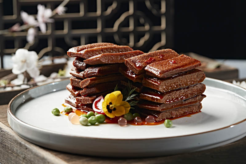 麻辣鲜甜的卤味豆腐干图片