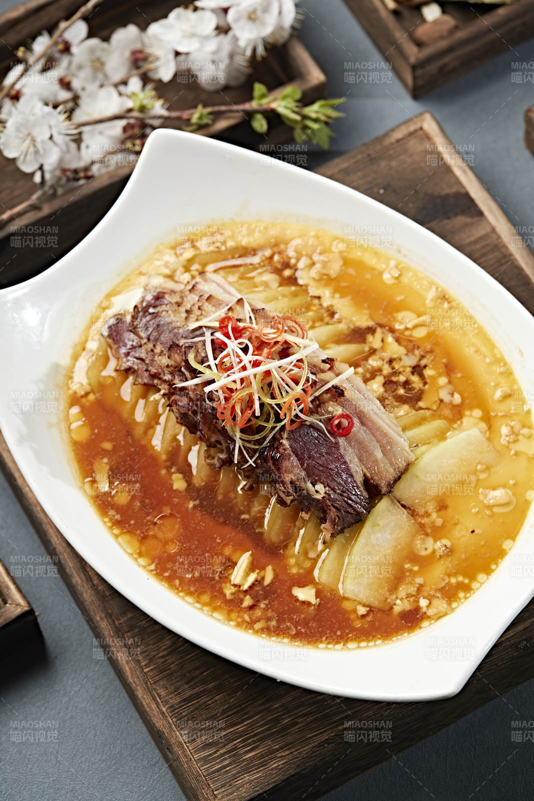 飘香冬瓜蒸湖南腊肉图片