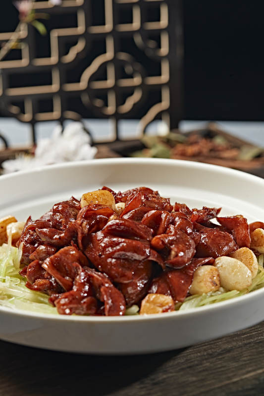 蒜香蒜子烧肥肠图片