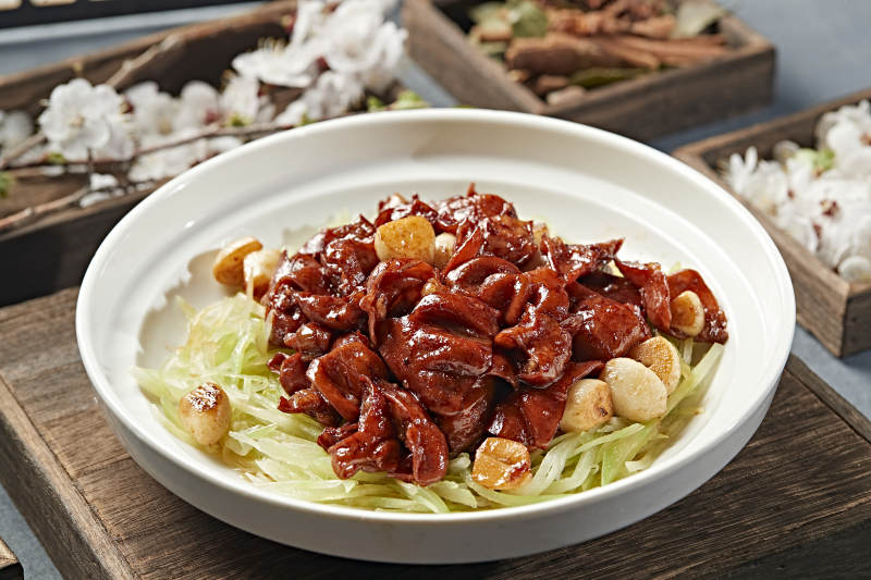 蒜香蒜子烧肥肠图片