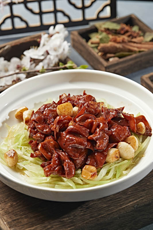 蒜香蒜子烧肥肠图片