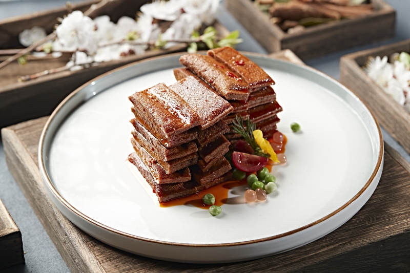 麻辣鲜甜的卤味豆腐干图片