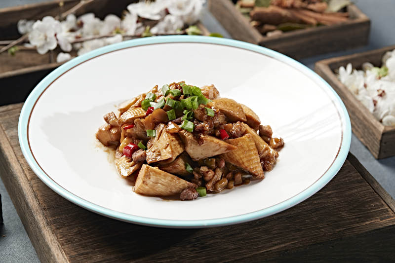 油焖肉沫冬笋块图片