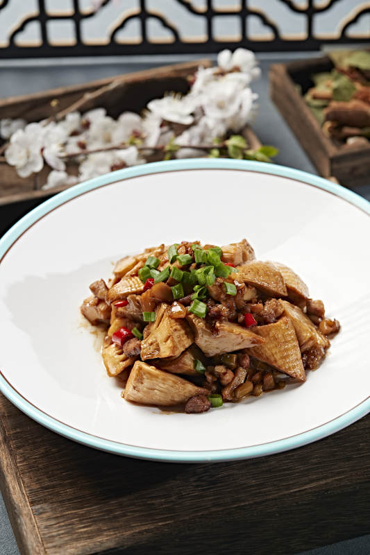 油焖肉沫冬笋块图片