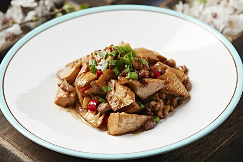 油焖肉沫冬笋块图片