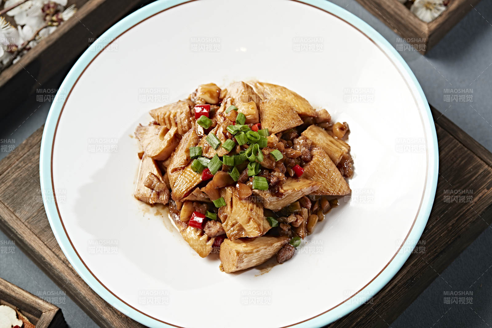 油焖肉沫冬笋块图片