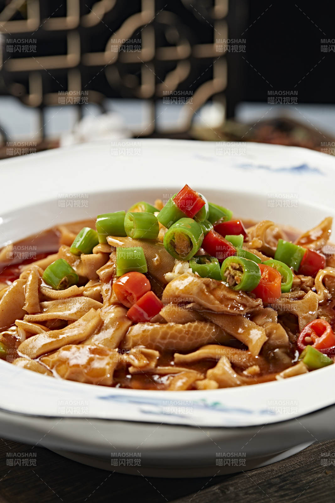 浓汤米椒烧羊肚丝图片