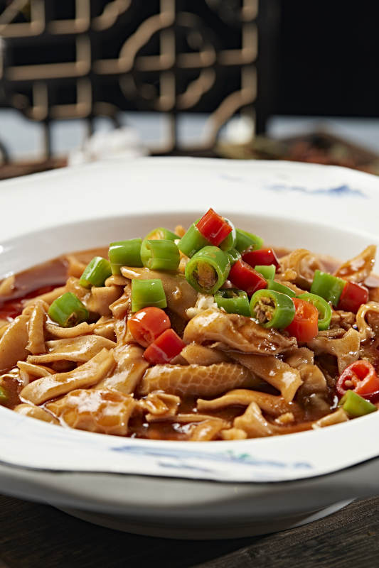 浓汤米椒烧羊肚丝图片