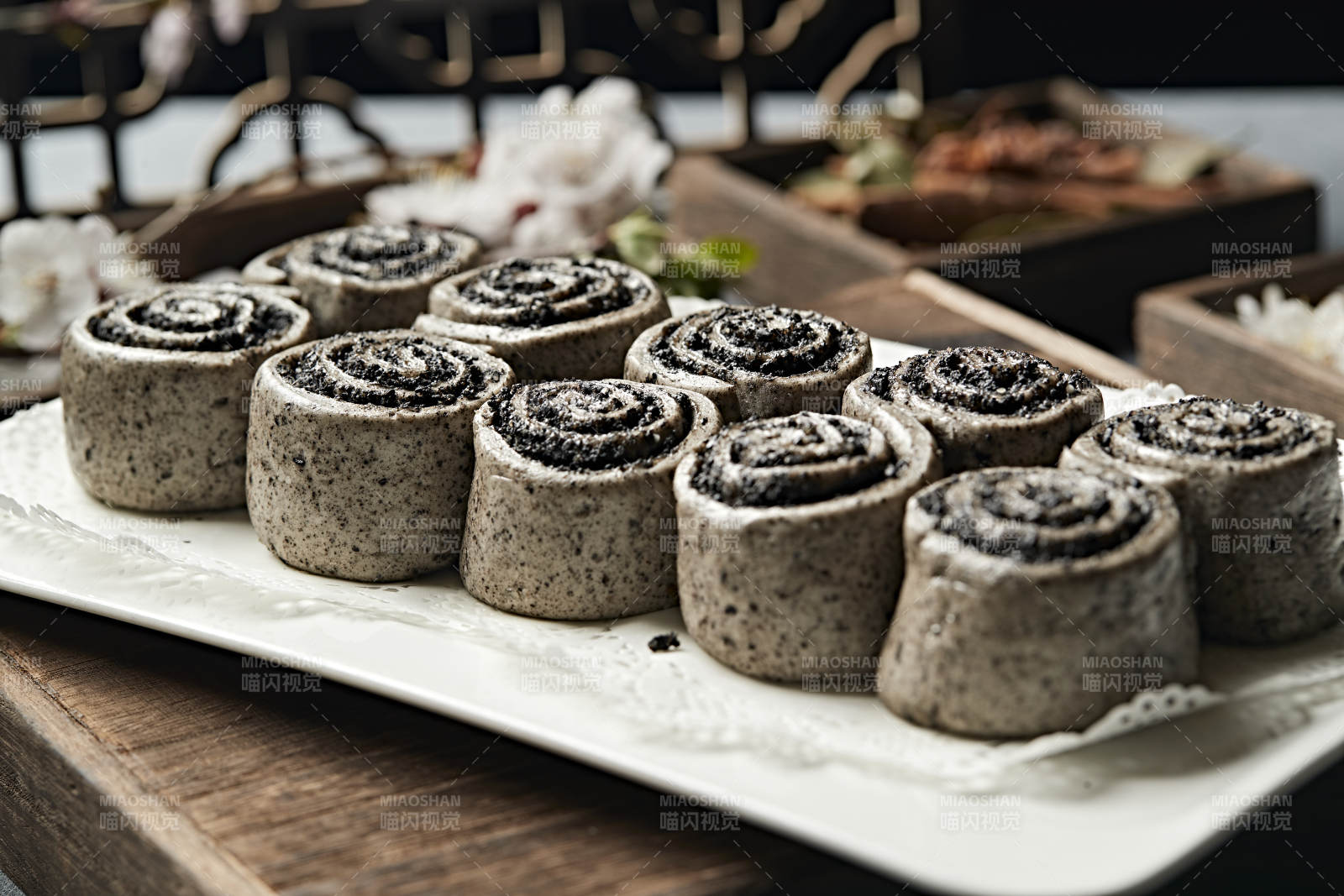 香蒸杂粮芝麻盐卷图片