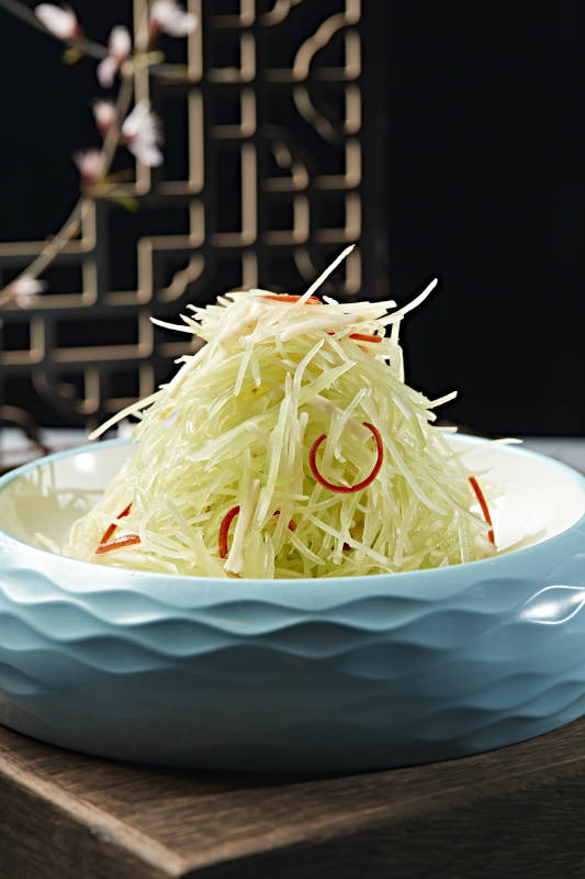 美味凉菜巧拌彩椒笋丝图片