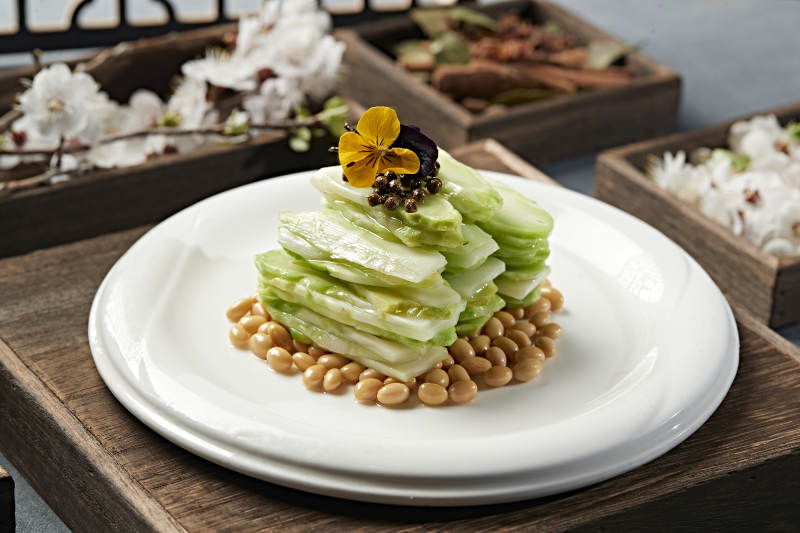 椒麻盐水巧拌黄豆儿菜 芥菜图片