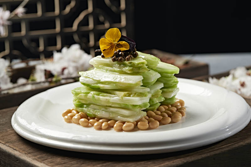 椒麻盐水巧拌黄豆儿菜 芥菜图片