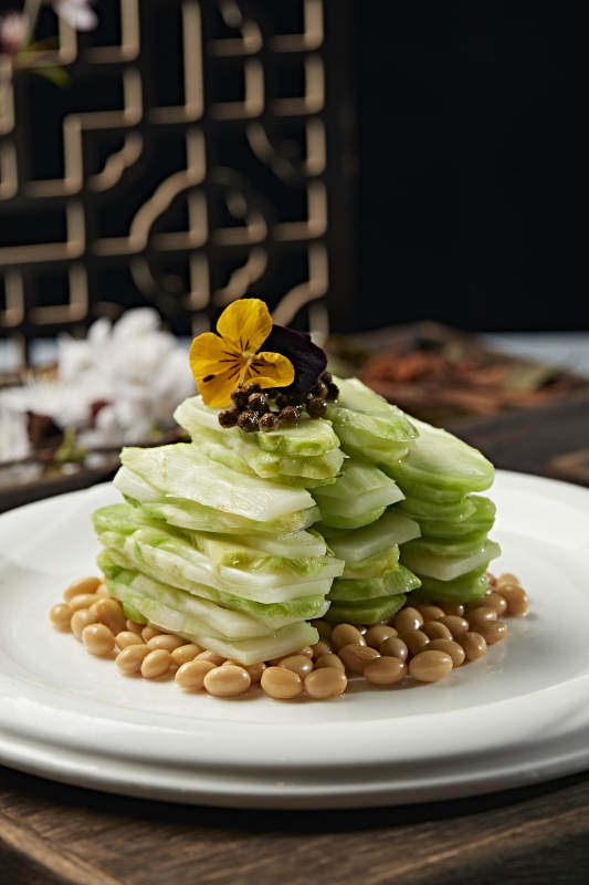 椒麻盐水巧拌黄豆儿菜 芥菜图片