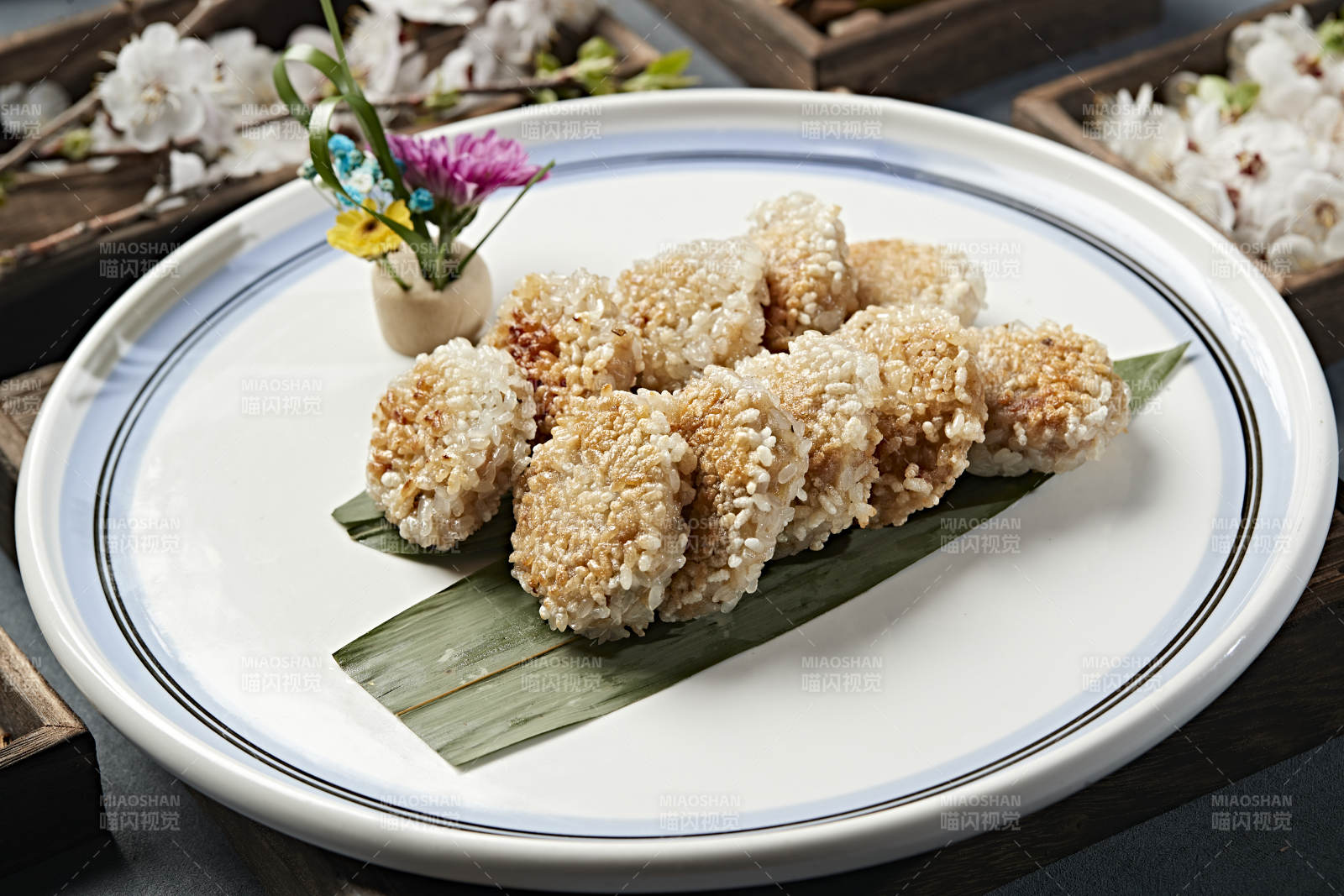 香煎珍珠糯米锅巴肉丸子图片