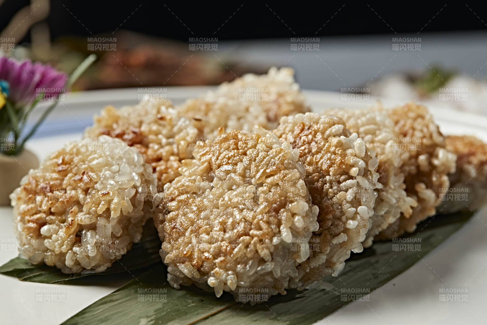 香煎珍珠糯米锅巴肉丸子图片