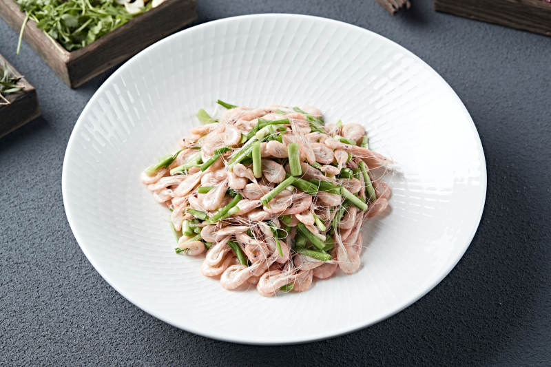 风味葱香盐水小河虾图片